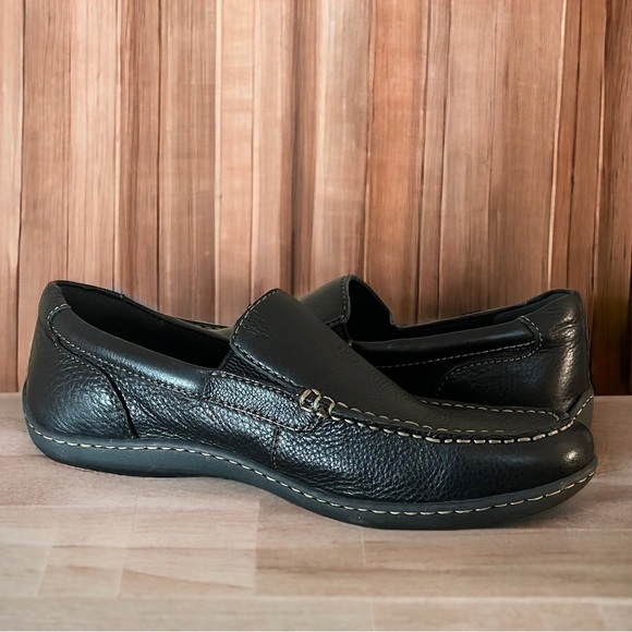 Almost New Born EBERHARD Loafers Black Leather Size 9.5 M In original box - Picture 2 of 9